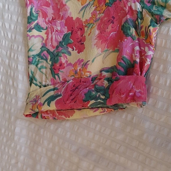 Zara Women's Floral Button Down Top Size Large - Picture 9 of 12